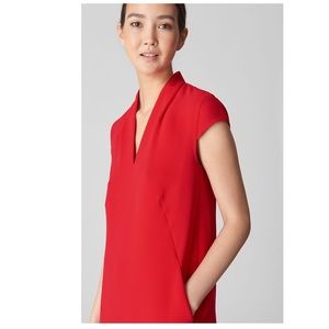 Robe Madewell En Crêpe Avec Détails Cuir - Taille 2XS, Noire, Occasion Très Bon état
